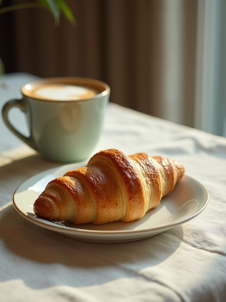 Croissant and coffee