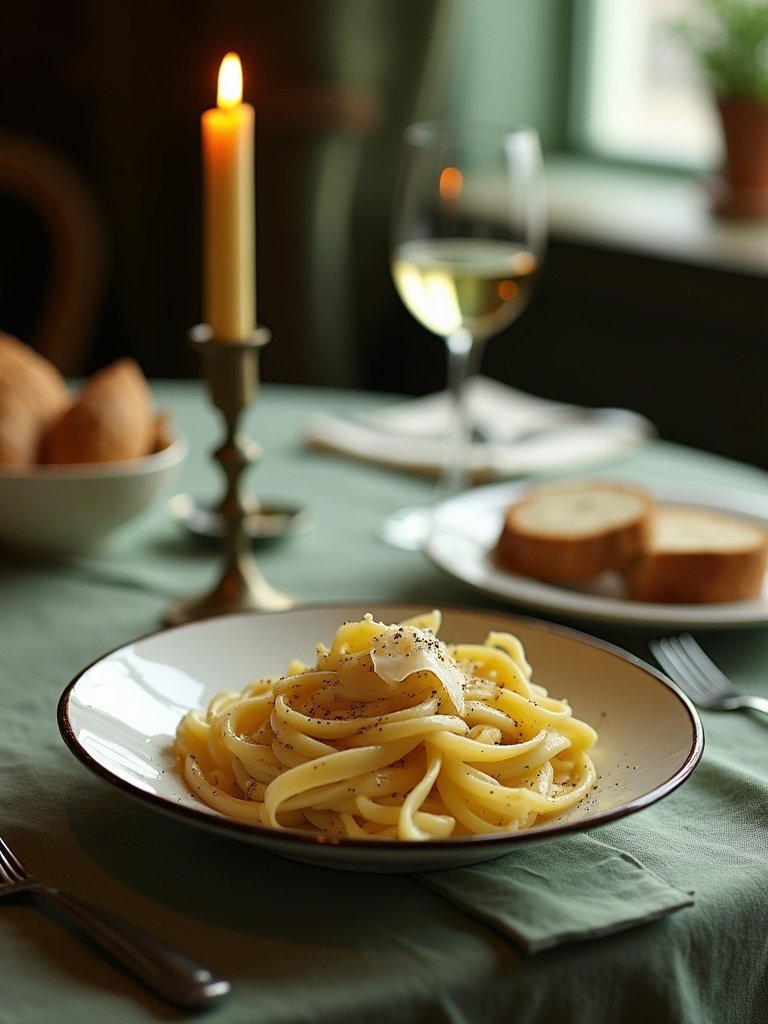 Fresh fettuccine with parmesan