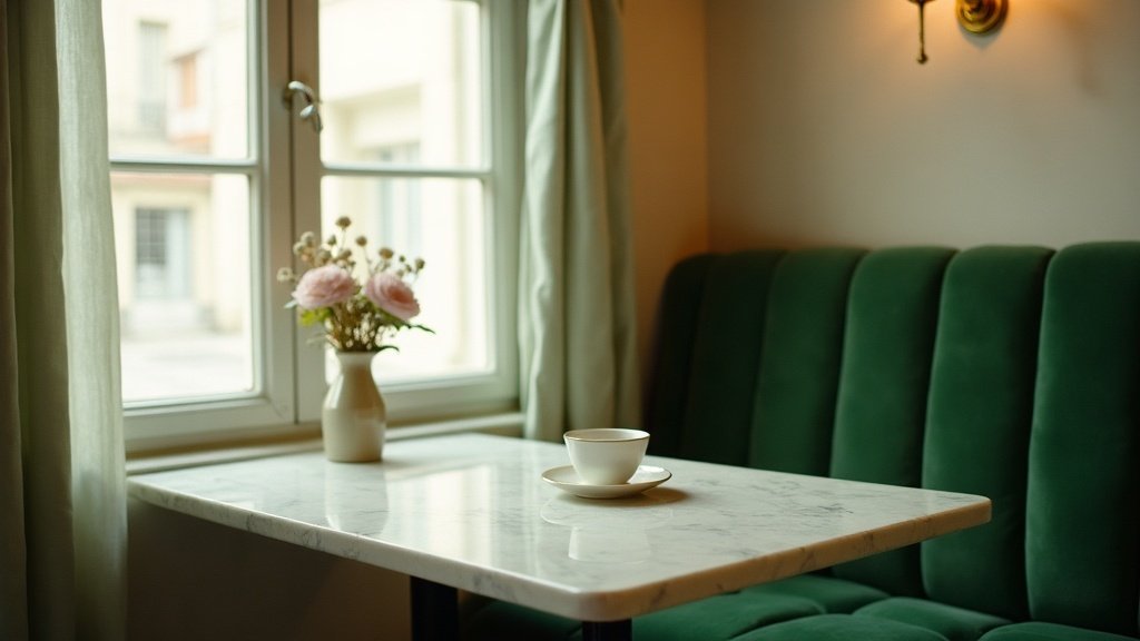 A window table in morning light